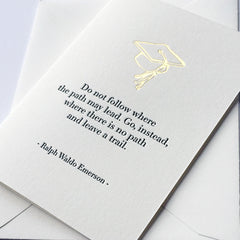 Trailblazer Grad - Letterpress Graduation Congrats Card