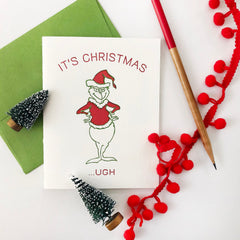Grinch Christmas - Pop Culture Letterpress Holiday Christmas Card