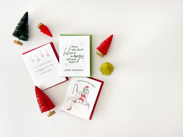 Letterpress Christmas card - Looks Like Christmas