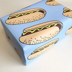 Hot Dog Gift Wrapping Paper - Single Sheet
