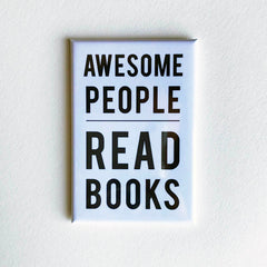 Awesome People Read Typographic Fridge Magnet