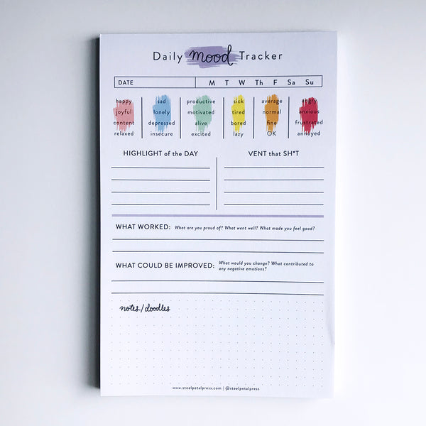 Rainbow Mood Habit Tracker Notepad