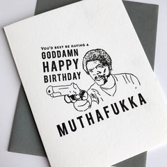 Muthafukka Birthday - Letterpress Birthday Greeting Card
