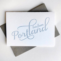 Love from Portland - Letterpress Regional Greeting Card