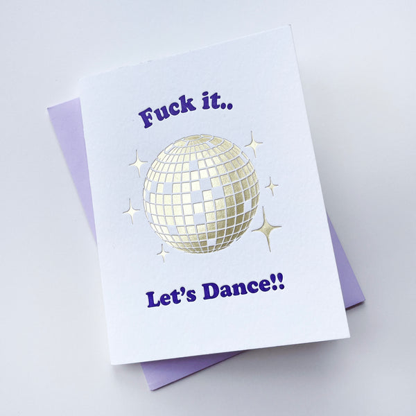 Letterpress Birthday Congrats Celebration card - Let's Dance