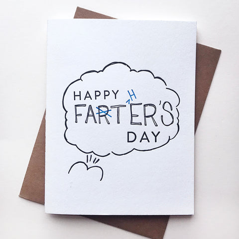 Letterpress Father's Day Card - Farter’s Day