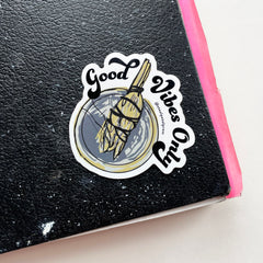 Good Vibes Sage Die-Cut Sticker