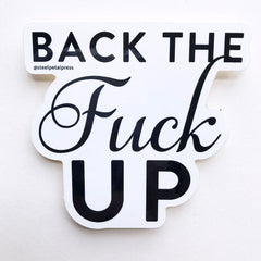 Back Up Die-Cut Sticker