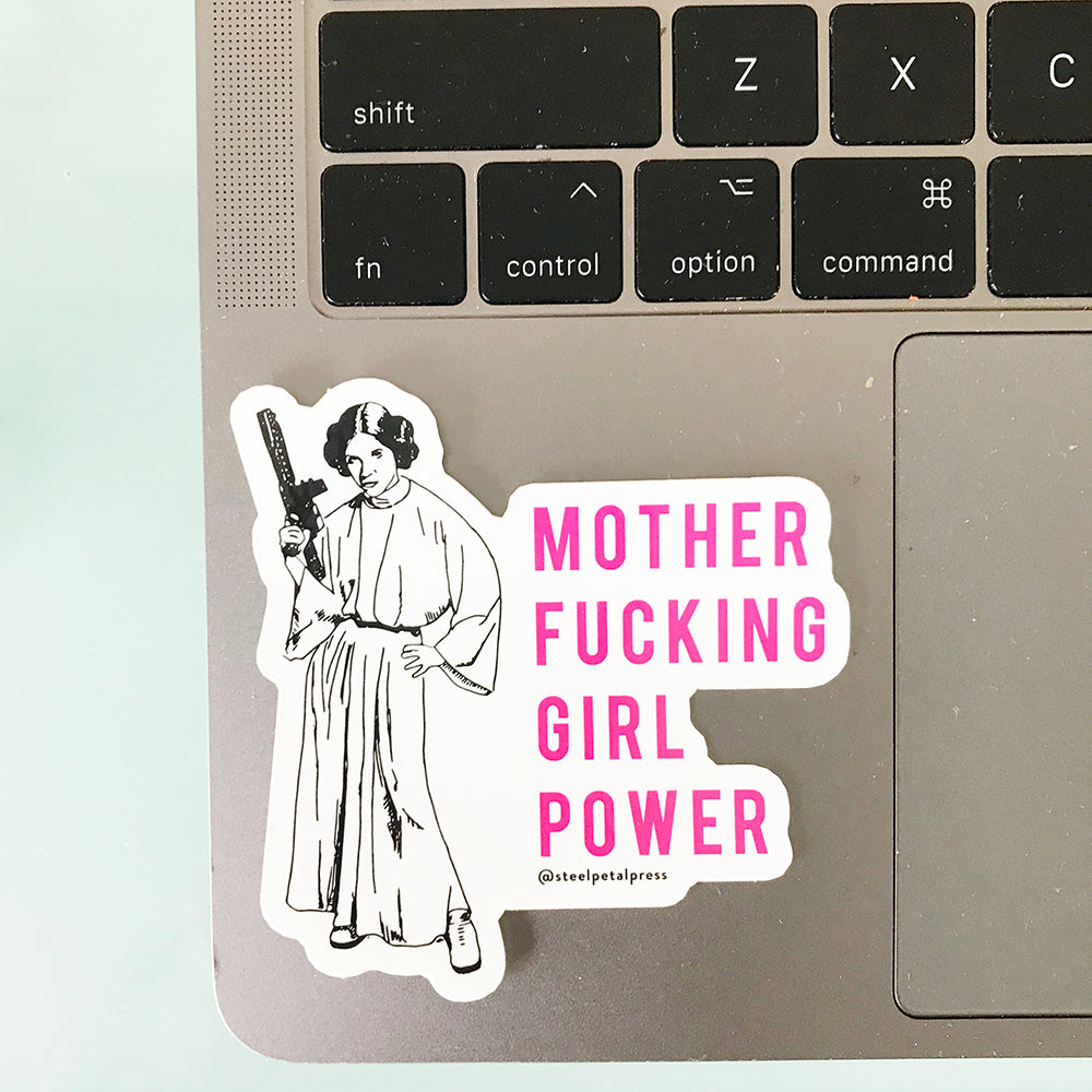 MF Girl Power Sticker - Steel Petal Press