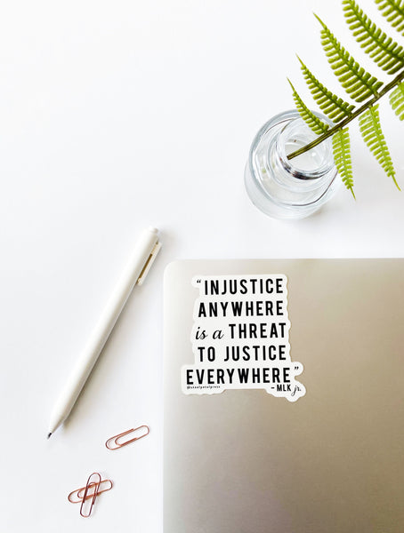 Injustice Sticker - Steel Petal Press