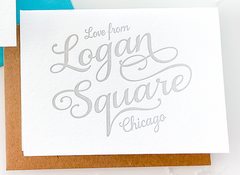 Love from the Logan Square - Letterpress Regional Greeting Card