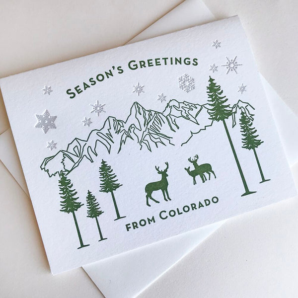 Seasons Greetings Colorado - Steel Petal Press