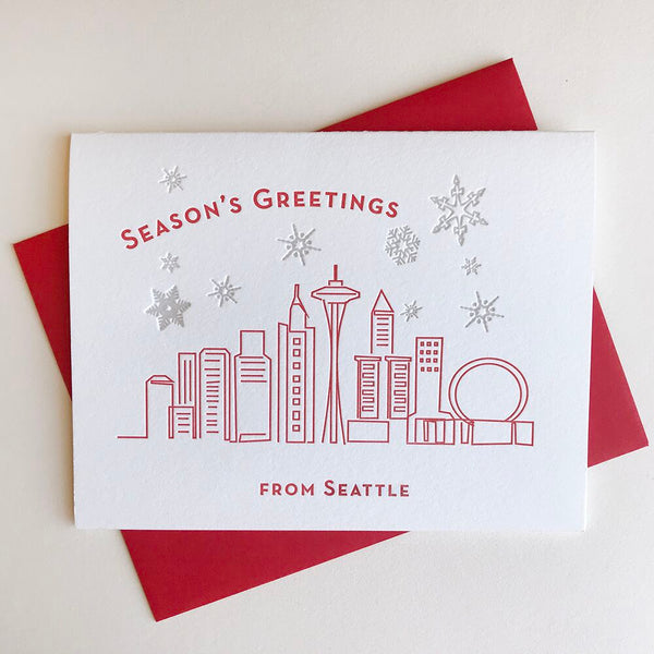 Seasons Greetings Seattle - Steel Petal Press