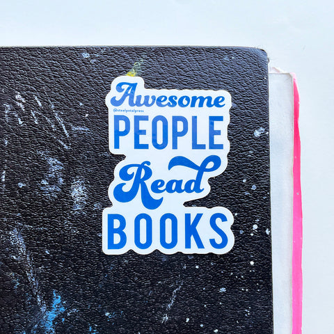 Awesome People Read Sticker