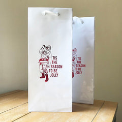 'Tis The Season Wine Bag - Metallic Foil-Stamped Wine Bag