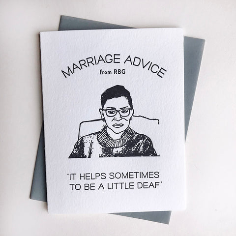 Marriage Advice RBG - Steel Petal Press