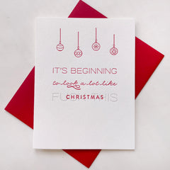 Looks Like Christmas - Funny Letterpress Holiday Christmas Card