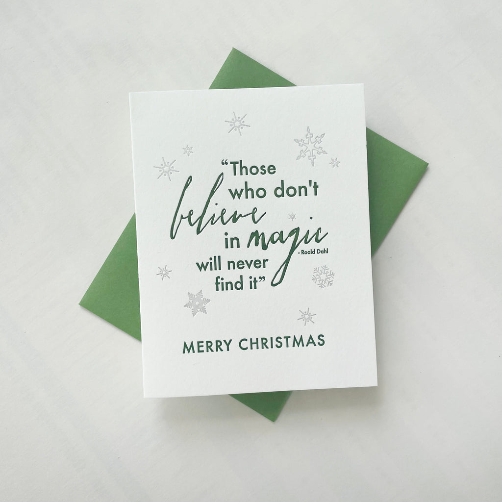 Letterpress Christmas card - Magic Christmas