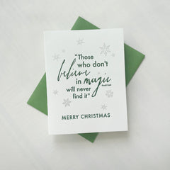 Magic Christmas - Inspirational Letterpress Holiday Christmas Card