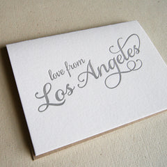 Love from Los Angeles - Letterpress Regional Greeting Card